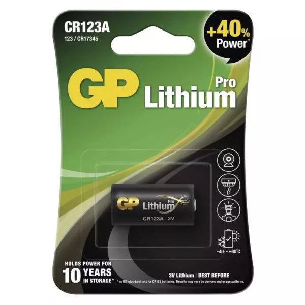 GP Lithium Batterie CR123A 1Stk/Blister