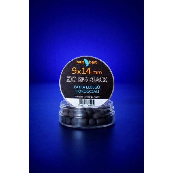 BaitBait Schwarz 9x14mm Zig Rig Extra schwimmender Hakenköder 20gr