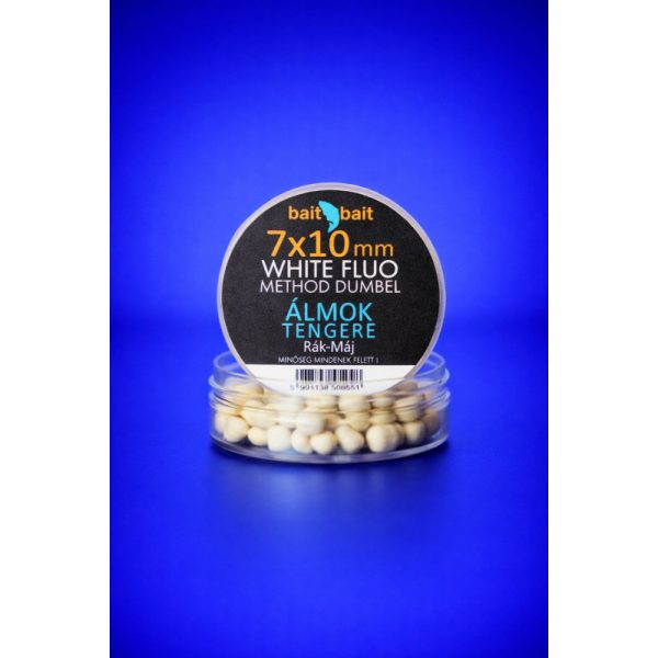 BaitBait Meer der Träume 7x10mm Fluoro Method Dumbel White Wafter 20gr