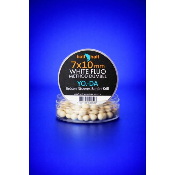 BaitBait Yo-Da 7x10mm Flou Method Dumbel White Wafter 20gr