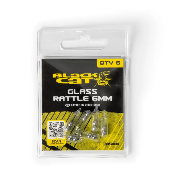Black Cat Glass Rattle 6mm Rasseln für Kunstköder 6 Stk.