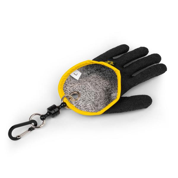 Black Cat Landing Glove Linkshänder Fischfanghandschuh M