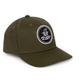 Black Cat Green Flat Peak Cap Baseball Kappe
