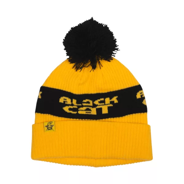 Black Cat Gelbe Bommelmütze