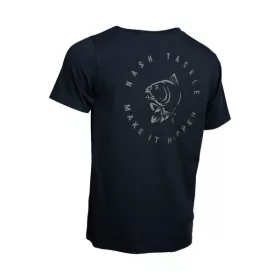 Nash Make It Happen Carp Logo T Shirt Schwarzes T-Shirt M