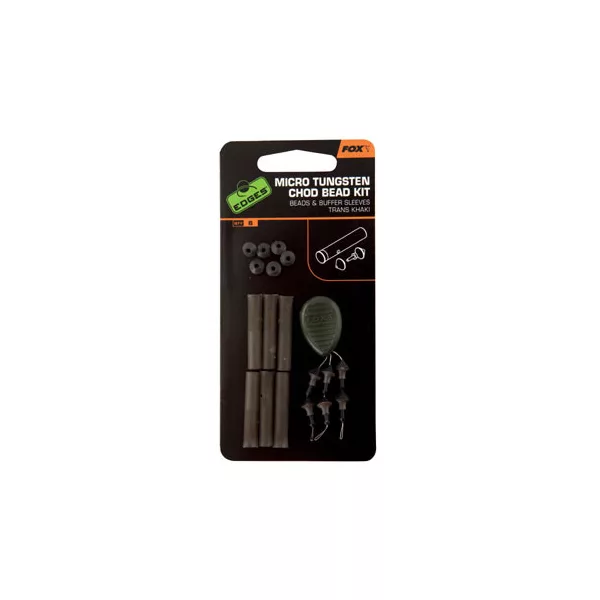 Fox EDGES™ Micro Chod Bead Kit - Trans Khaki Gummikugel-Set