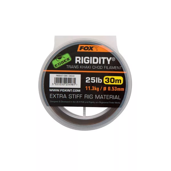 Fox EDGES™ Rigidity® - Trans Khaki 25lb/0.53mm Montage
