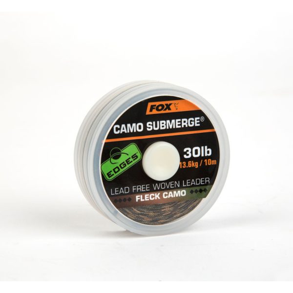 Fox EDGES™ Submerge Camo Leader Submerge Fleck Camo 30lb - 10m Geflochtene Schnur