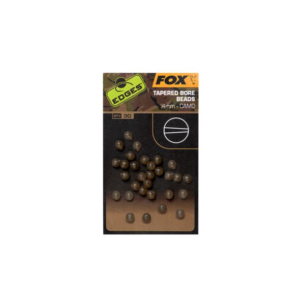 Fox EDGES™ Camo Tapered Bore Beads 4mm x30 Gummikugeln
