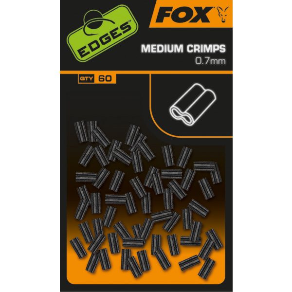 Fox Edges Mittel 0,7mm Crimp Tube 60 Stk.