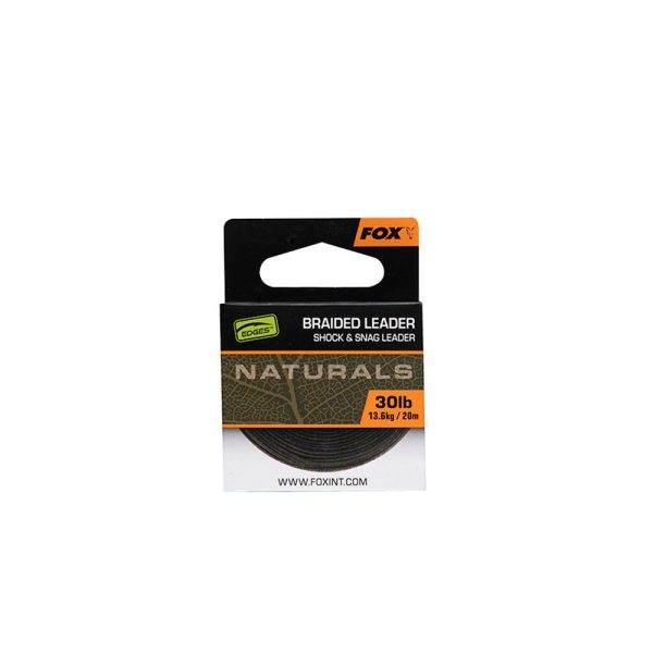 Fox Edges Naturals Geflochtene Vorfachschnur 13,6kg 20m