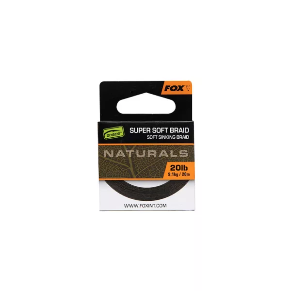 Fox Edges Naturals Super Soft Braid Geflochtene Vorfachschnur 20lb 20m