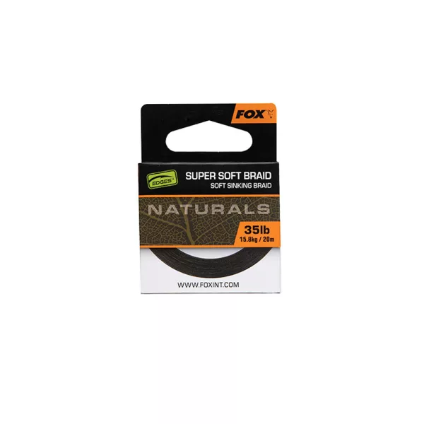 Fox Edges Naturals Super Soft Braid Geflochtene Vorfachschnur 35lb 20m