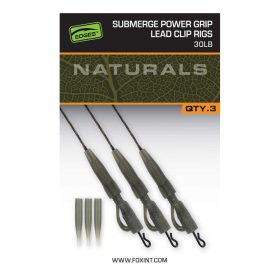   Fox Edges Naturals 40lb Power Grip Lead Clip Rigs Boilie Rig 3 Stk.