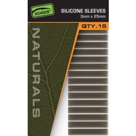 Fox Edges Naturals 3x25mm Silikonschlauch 15 Stk.