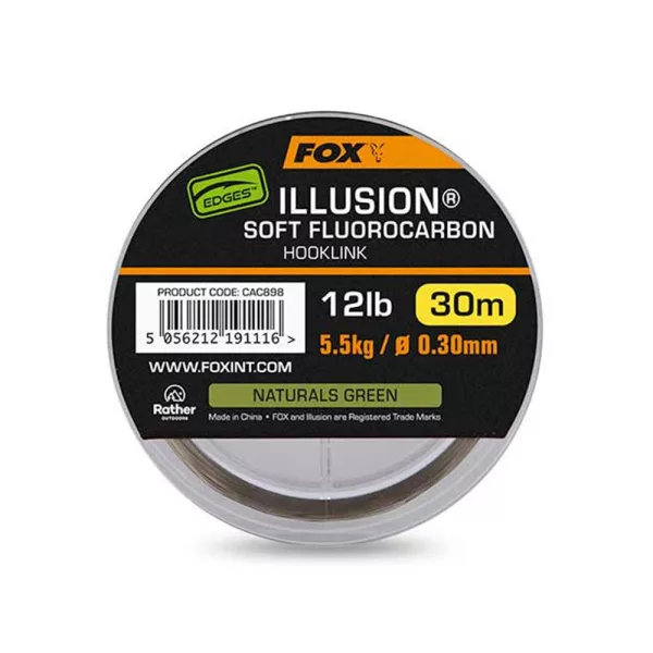 <b>Fox Illusion Soft Naturals Green Fluorocarbon</b> Vorfachschnur 0,30mm 30m