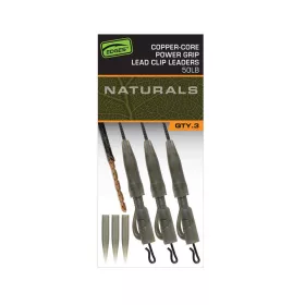   Fox Edges Copper-Core Power Grip Lead Clip Leaders Vorgebundene Leader 3 Stk.