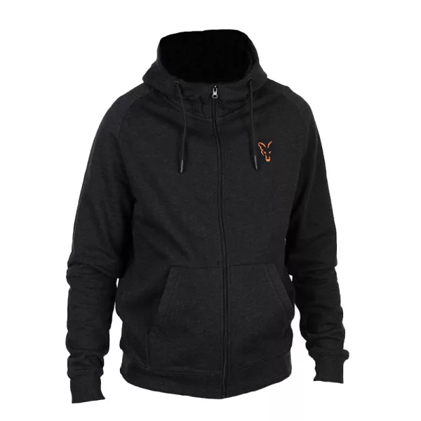 Fox Collection LW Hoody Schwarz Orange Kapuzenpullover M