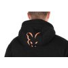 Fox Collection Black-Orange Sherpa Hoody Kapuzenpullover S