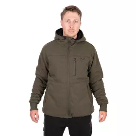 Fox Collection Sherpa Hoody Green-Black Jacke Thermo Jacke M