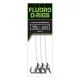 Fox Carp Ready Rigs Fluoro D Rig 4 Ösen, Widerhakenfertige Vorfachhaken 3 Stk.