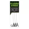 Fox Carp Ready Rigs Fluoro D Rig 6 Ösen, Widerhakenfertige Vorfachhaken 3 Stk.