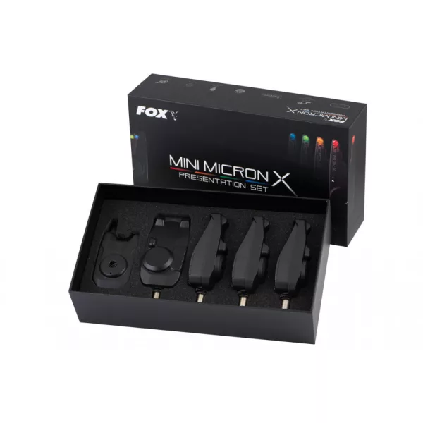 Fox Mini Micron X 4 Ruten-Set Elektronischer Bissanzeiger