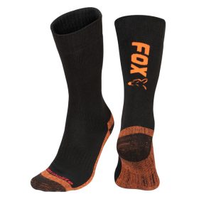   Fox Collection Thermolite Long Socks Black-Orange Socken 40-43