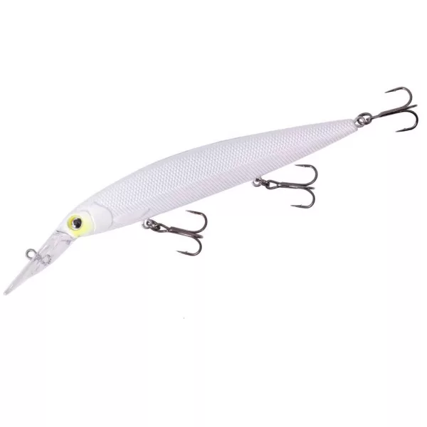 Major Craft Ceana Jerkbait 110SPM Middle 11cm 17gr #004 Yellow Cheek Pearl White Schwimmender Wobbler