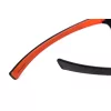 Fox Collection Wraps Schwarz-Orange Polarisierte Sonnenbrille mit grauen Gläsern