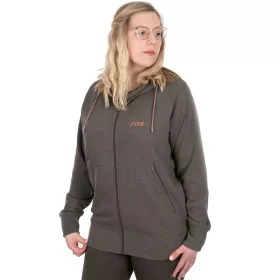   Fox WC Zipped Hoodie mit Reißverschluss Grün-Malve Damen Kapuzenpullover M