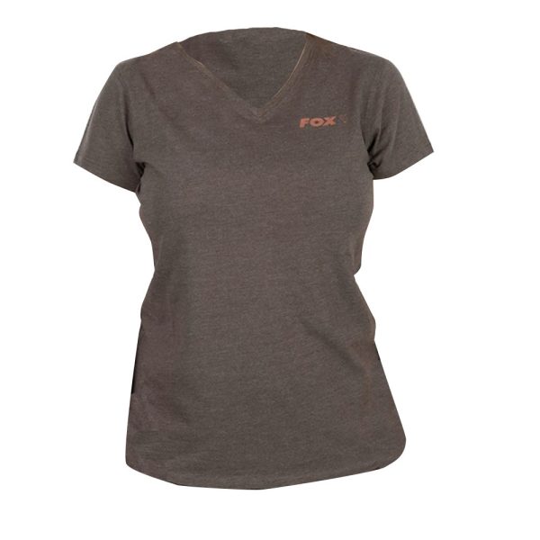 Fox WC V Neck T-Shirt Grün-Malve Damen T-Shirt M