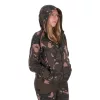 Fox Womens Zipped Camo Hoodie Damen Kapuzenpullover XL