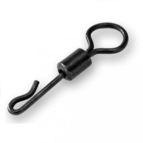   Carp Zoom CZ Karpfen-Schnellwechselwirbel mit großem Ring, #4, matt schwarz