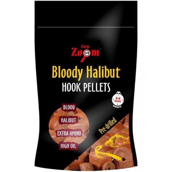 Carp Zoom CZ Blutiger Halibut Hakenpellet gebohrt, 8 mm, Halibut, 150 g