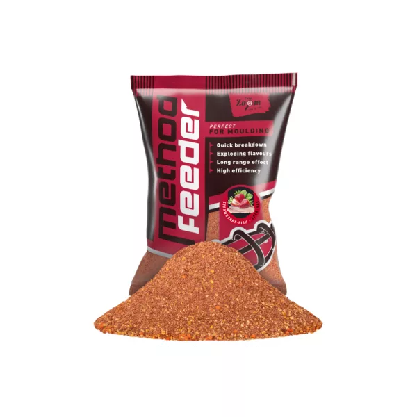 Carp Zoom Method Feeder Erdbeer-Fisch Futtermittel 1kg