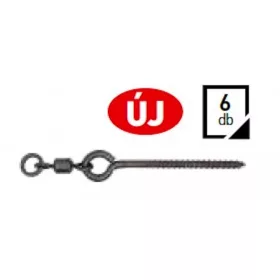 Carp Zoom CZ Gewindeköderpin mit Wirbel, 12 mm, 6 Stk.