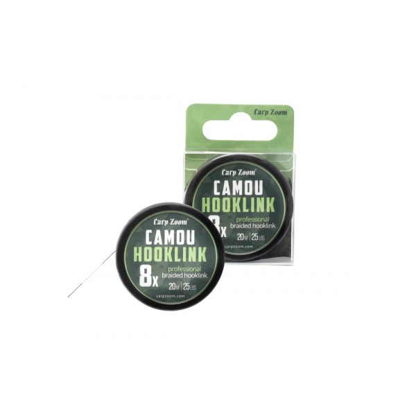 Carp Zoom Camou 8X Tarnmuster 20m 25lb Geflochtene Vorfachschnur