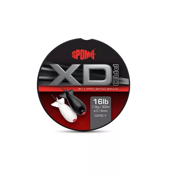 Spomb XD Pro Braid Graue Geflochtene Hauptschnur 0,14mm 300m