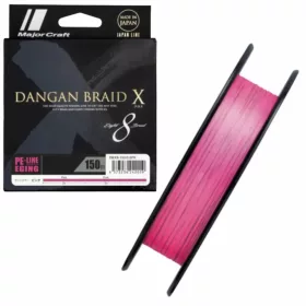   Major Craft Dangan Braid X 8X Eging 0,10mm 150m Pink Geflochtene Schnur