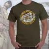 Vass-Tex Fishing Culture Printed Khaki Póló M
