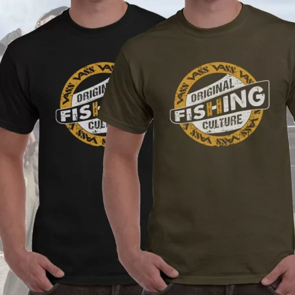 Vass-Tex Fishing Culture Printed Khaki Póló 3XL