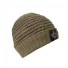 Vass-Tex Fleece Lined Ribbed Beanie Barna Sapka Gumizott Logóval
