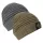 Vass-Tex Fleece Lined Ribbed Beanie Graue Mütze mit Gummi-Logo