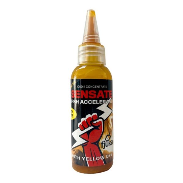 Fjuka Sensate Fish Accelerant Bait Dye Yellow Flüssiges Aroma 50ml