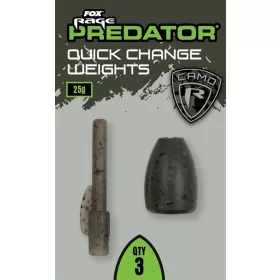   Fox Rage Predator Camo Quick Change Weights Schnellwechsel-Posenblei 25gr 3 Stk