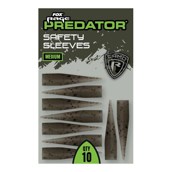 Fox Rage Predator Große Camo Safety Sleeves Gummihülse 10Stk