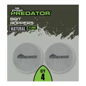   Fox Rage Predator Bait Poppers Extra Groß Natur Grau Köder-Auftreiber 4Stk