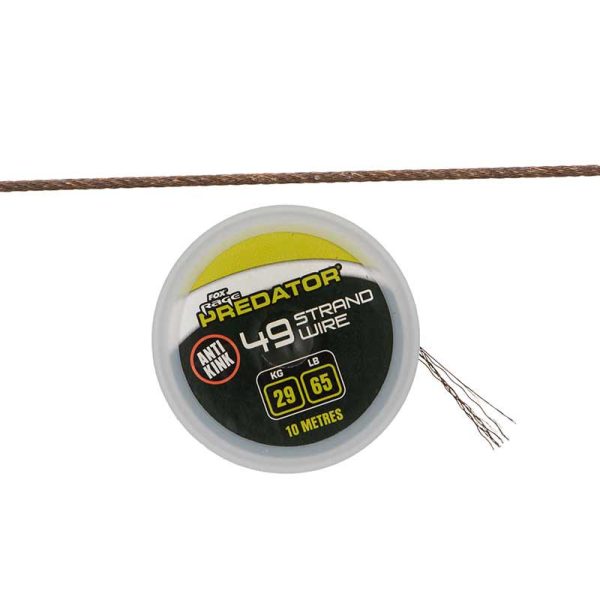 Fox Rage Predator 49-S Coated Steel Wire 10m 18kg Stahldraht mit Quetschhülsen