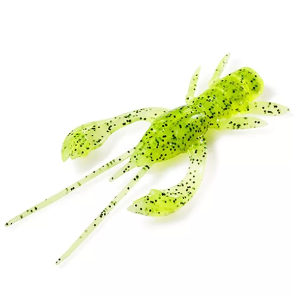 FISHUP Real Craw 5,08cm (7 Stk.), #055 - Chartreuse/Black Plastikköder